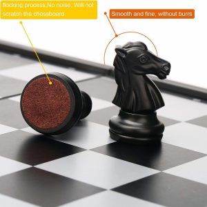 Magnetic Travel Chess Set with Folding Chess Board - Image 3