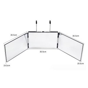 Self Cut Mirror 3 Sides Adjustable 360° Mirror with Telescoping - Image 5
