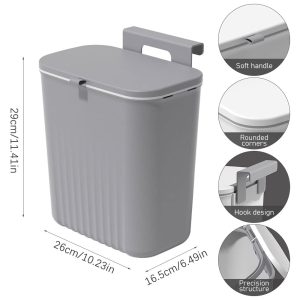 Hanging Trash Can with Lid - Image 4