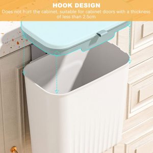 Hanging Trash Can with Lid - Image 3