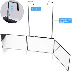 Self Cut Mirror 3 Sides Adjustable 360° Mirror with Telescoping - Image 6