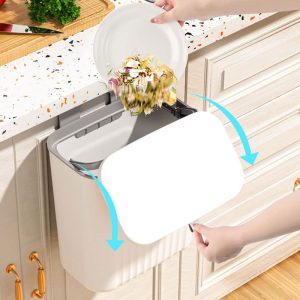 Hanging Trash Can with Lid - Image 5
