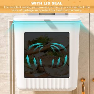 Hanging Trash Can with Lid - Image 6