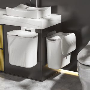 Hanging Trash Can with Lid - Image 9