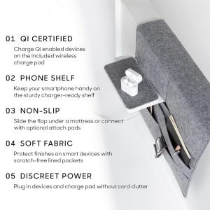 Sofa & Bed Wireless Charging Organizer - Image 3