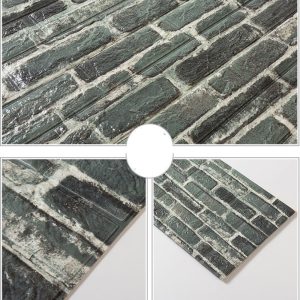3D Self Adhesive Brick Wall Signs Vintage Brick Design 77 x 70 cm - Image 3