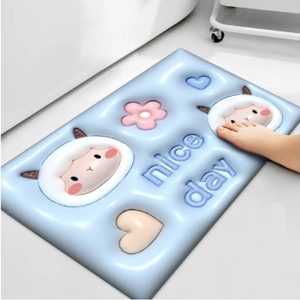Anti-Slip Bathroom Mat Quick Drying (L50 x W80 x T0.25)cm - Image 6
