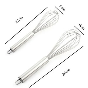 2 Pcs Set Stainless Steel Manual Handheld Mixer - Image 6