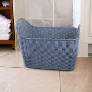 Short Flexible Laundry Basket with Handles - Image 2
