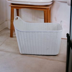 Short Flexible Laundry Basket with Handles - Image 3