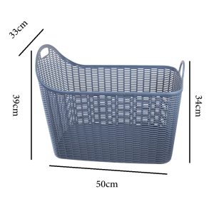 Short Flexible Laundry Basket with Handles - Image 5