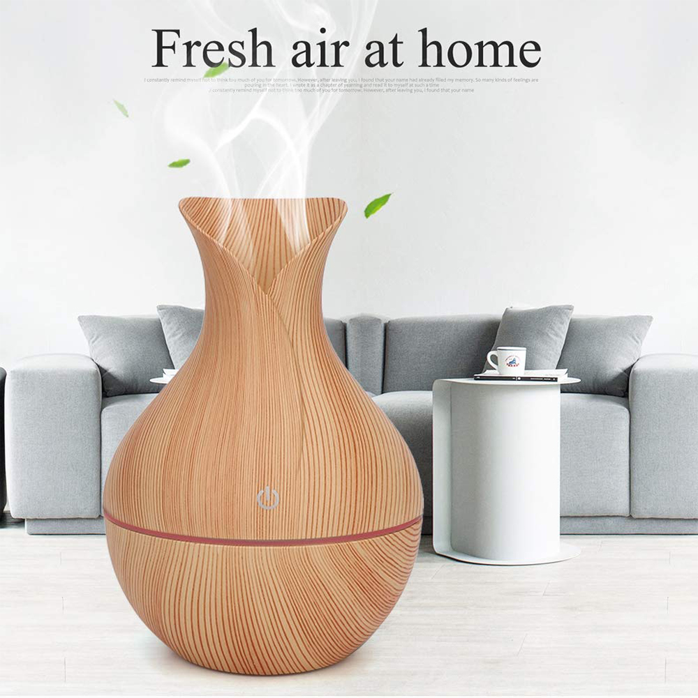 Ultrasonic Aroma Diffuser Wooden Grain - TezkarShop Official Website