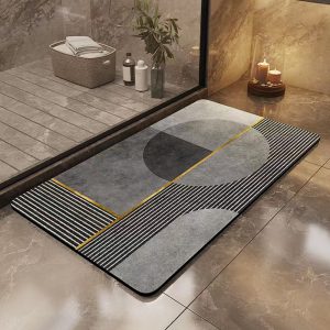 Anti-Slip Bathroom Mat Quick Drying (L50 x W80 x T0.25)cm - Image 4