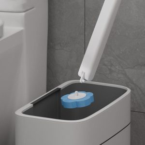 Toilet Cleaner Brush Set with 8-pieces Sponge Refills - Image 3
