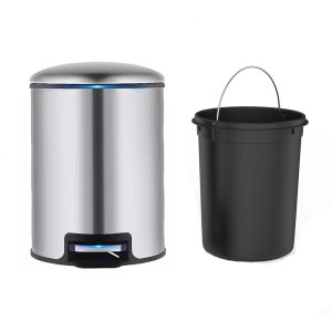 Anti-Fingerprint Brushed Stainless Steel Garbage - Image 6