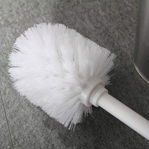 Stainless Steel Toilet Brush With Cylindrical Container Holder ( Black ) - Image 4