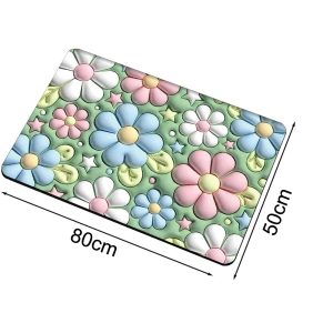 Anti-Slip Bathroom Mat Quick Drying (L50 x W80 x T0.25)cm - Image 3