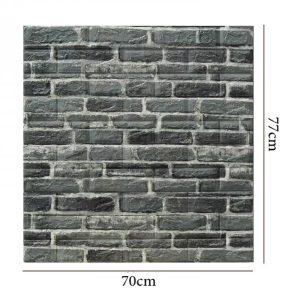 3D Self Adhesive Brick Wall Signs Vintage Brick Design 77 x 70 cm - Image 5