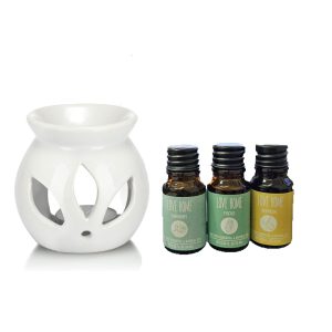 Ceramic Oil Burner With 3 Bottles Of Essential Oil 10 ml - Image 5