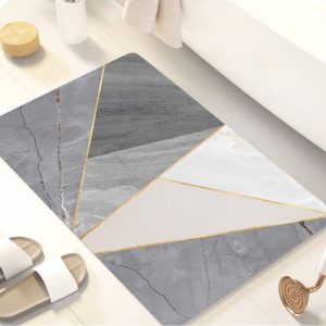 Anti-Slip Bathroom Mat Quick Drying (L50 x W80 x T0.25)cm - Image 7