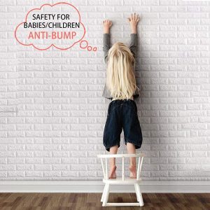 Brick 3D Foam Wall Sticker Off White 77 x 70 x 0.6 cm - Image 4