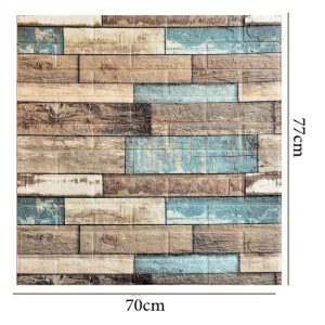 3D Self Adhesive Brick Wall Signs Vintage Brick Design 77 x 70 cm - Image 4