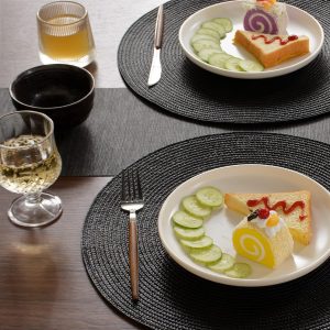 2-Pieces Round Braided Placemats Table Mats for Dining Tables 38cm - Image 9
