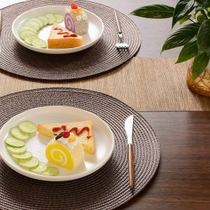 2-Pieces Round Braided Placemats Table Mats for Dining Tables 38cm - Image 11