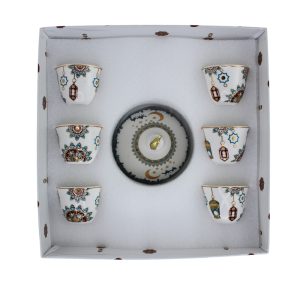Ramadan, 6-Pieces Ceramic Coffee Cup With Tray And Built-In Candy Jar - Image 8