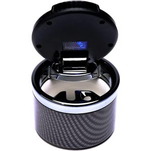 Carbon Car Ashtray With Blue Led - Image 3
