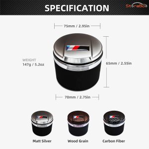 Carbon Car Ashtray With Blue Led - Image 5