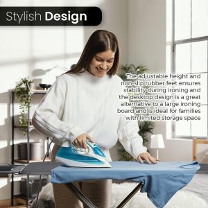 Steam Permeable Iron Board Heat Resistant Cloth Cover Wide (L126 x W33 x T3)cm - Image 4
