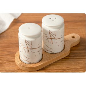 Ceramic Abstract Designed Salt and Pepper Set of 2 - Image 4