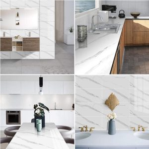 High Gloss Marble Effect PVC Wall Sticker Self Adhesive - Image 5