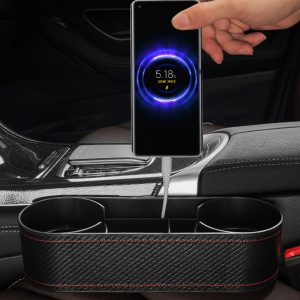 Microfiber Design Car Cup Holder Car Seat Organizer - Image 5