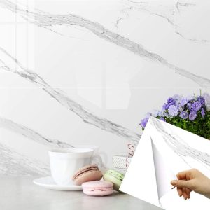 High Gloss Marble Effect PVC Wall Sticker Self Adhesive - Image 3