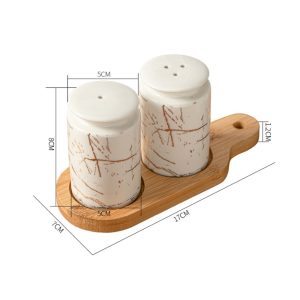Ceramic Abstract Designed Salt and Pepper Set of 2 - Image 6