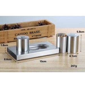 Stainless Steel Salt And Pepper With Toothpick - Image 5