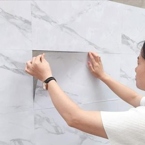 High Gloss Marble Effect PVC Wall Sticker Self Adhesive - Image 4