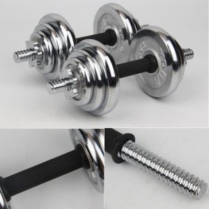 15KG Adjustable Chrome Dumbbells Weights Quick Conversion With Nonslip Connecting - Image 4
