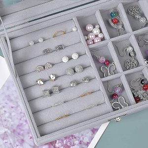 Velvet Lockable Jewelry Storage Box - Image 6