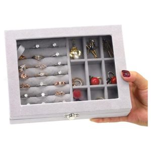 Velvet Lockable Jewelry Storage Box - Image 7
