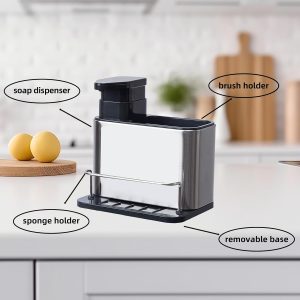 Stainless Steel Kitchen Sink Soap Dispenser with Removable Drain Tray - Image 9
