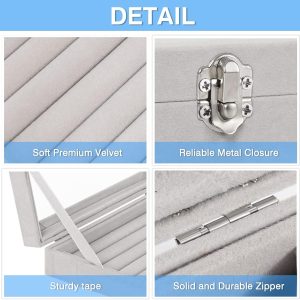 Velvet Lockable Jewelry Storage Box - Image 11