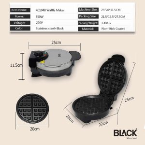 DSP KC1048, Double Plates Ceramic Coating Waffle Maker - Image 4
