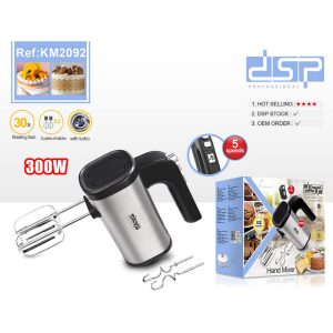 DSP KM2092, 300W Hand Mixer Stainless Steel - Image 2