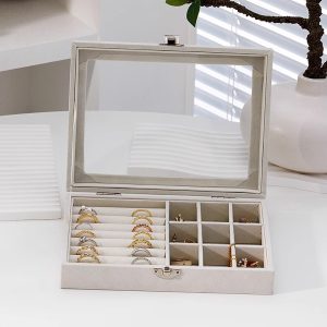 Velvet Lockable Jewelry Storage Box - Image 4