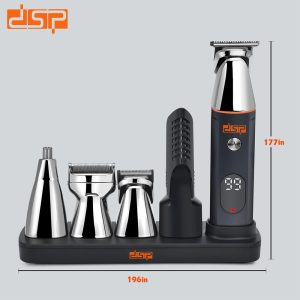 DSP 90642, 5-In-1 Rechargeable IPX6 Grooming Set - Image 4
