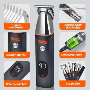DSP 90642, 5-In-1 Rechargeable IPX6 Grooming Set - Image 5