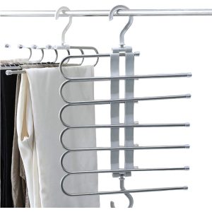 Stainless steel 5 Folding Trouser Rack Multi-functional - Image 1